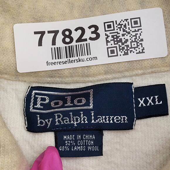 Ralph-Lauren Collared 1/4-Zip Sweater 2XL 26x24 Crop - Picture 8 of 14
